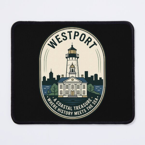Item preview, Westport Coastal Lighthouse Vintage Travel Emblem designed and sold by k3rstman1.