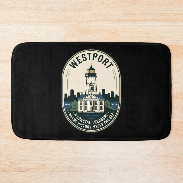 Item preview, Westport Coastal Lighthouse Vintage Travel Emblem designed and sold by k3rstman1.