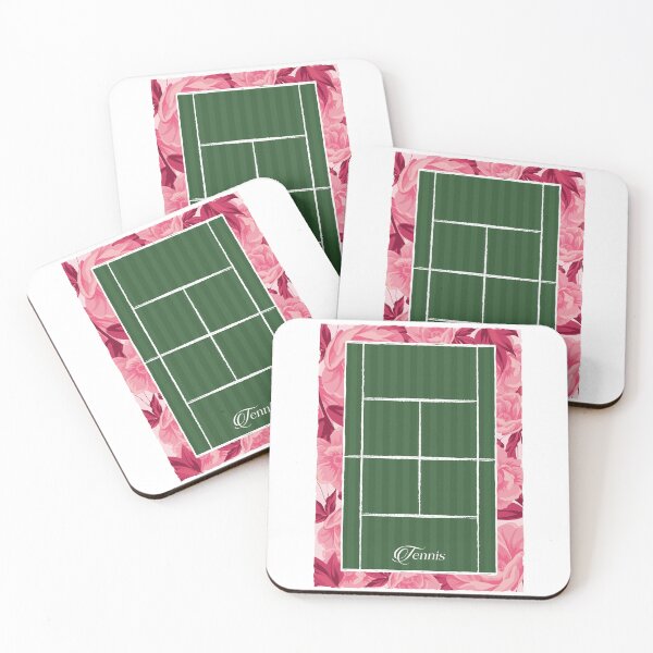 Item preview, Pink Floral Tennis Court in Bloom designed and sold by artCreativeColony.