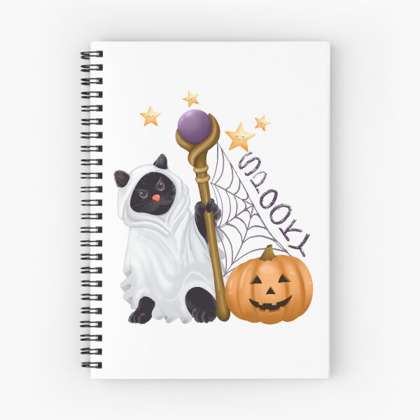 Item preview, Cute Ghost Cat Halloween Wizard Witchy Black Cat designed and sold by poonzapoon.
