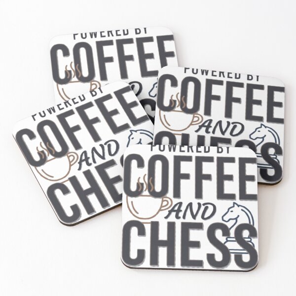 Item preview, Powered by Coffee and Chess – Funny Chess Lover Design | Chess Player Gift for Coffee Addicts designed and sold by KnightVibe.