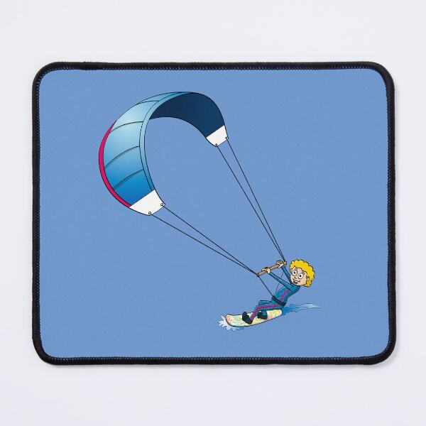 Item preview, Funny kite surfing cartoon style illustration  designed and sold by Stef Ringoot, cartoons and illustrations.