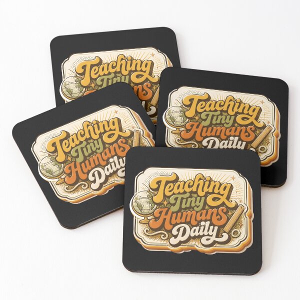 Item preview, Retro Teaching Tiny Humans Daily Vintage Academic Teacher Coffee Mug designed and sold by FestivityFinds.