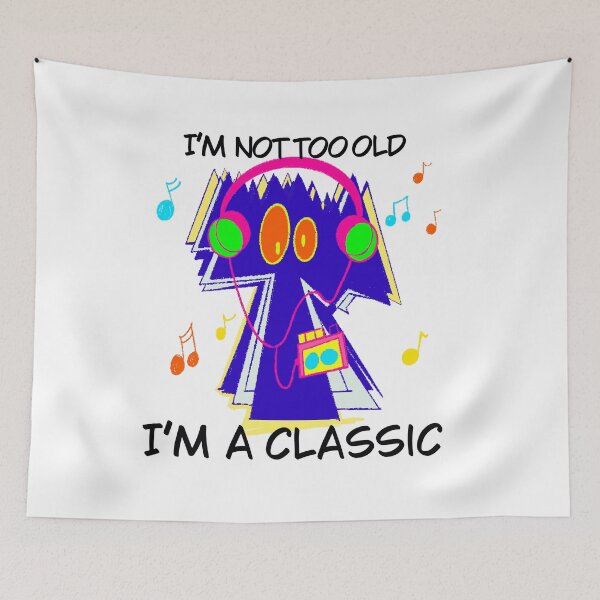 Item preview, I’m not too old I’m a classic l Walkman I 80's I 90's Blue designed and sold by French Papyrus Studio.