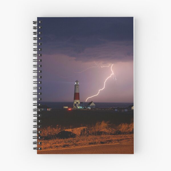 Item preview, Lightning behind Portland Bill Lighthouse designed and sold by Aham Photos.