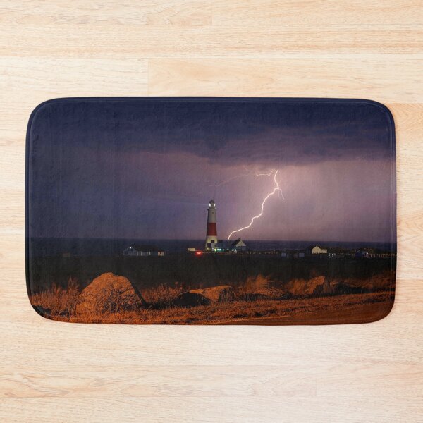 Item preview, Lightning behind Portland Bill Lighthouse designed and sold by Aham Photos.