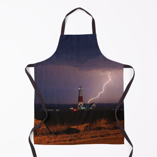Item preview, Lightning behind Portland Bill Lighthouse designed and sold by Aham Photos.