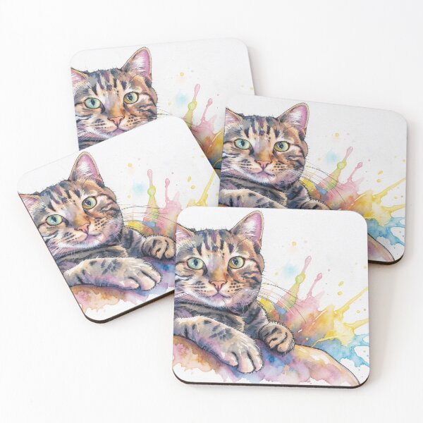 Item preview, Tabby Cat in Watercolor designed and sold by tomorrowsart.