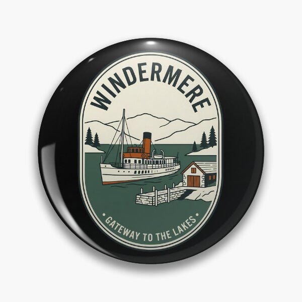 Item preview, Windermere Steamboat Vintage Travel Emblem Lake District designed and sold by k3rstman1.