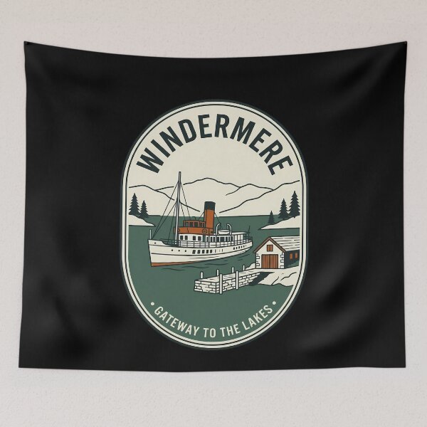 Item preview, Windermere Steamboat Vintage Travel Emblem Lake District designed and sold by k3rstman1.