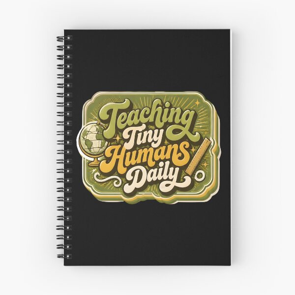 Item preview, Retro Teaching Tiny Humans Daily Vintage Academic Teacher Badge Sticker designed and sold by FestivityFinds.