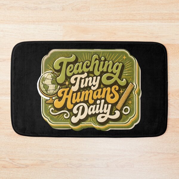 Item preview, Retro Teaching Tiny Humans Daily Vintage Academic Teacher Badge Sticker designed and sold by FestivityFinds.