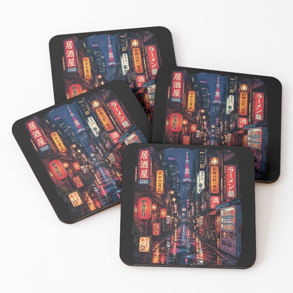 Item preview, Tokyo Nocturne- Cyberpunt Neon Alleyway and Tokyo Tower designed and sold by W&RParadise.