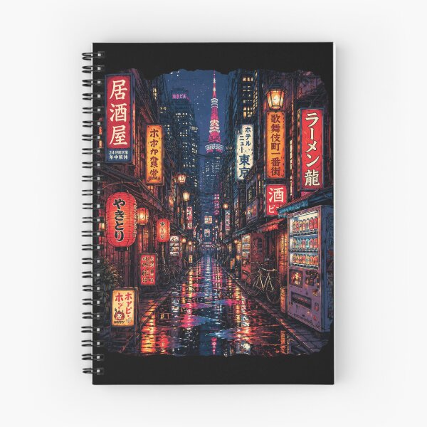Item preview, Tokyo Nocturne- Cyberpunt Neon Alleyway and Tokyo Tower designed and sold by WRParadise.