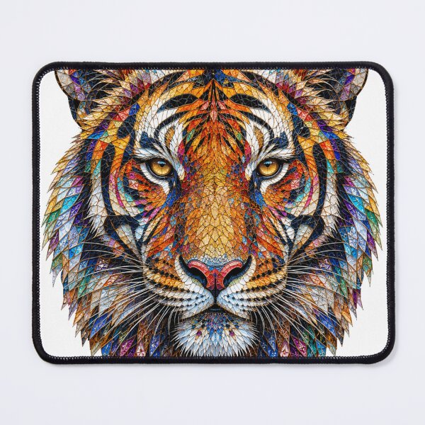 Item preview, Colorful Mosaic Tiger Portrait designed and sold by SmikiM.