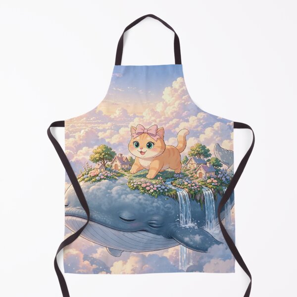 Item preview, Cute Cat Riding a Dream Whale designed and sold by Moody Vibes Studio.