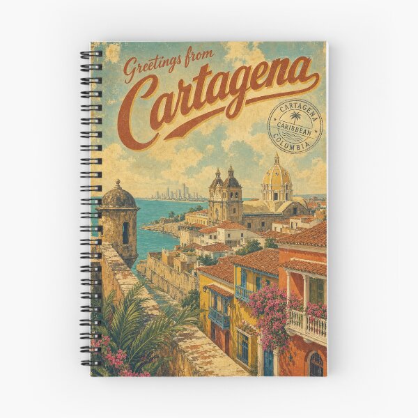 Item preview, Cartagena Colombia Travel Souvenir - Retro Illustration designed and sold by VisualArtsOasis.