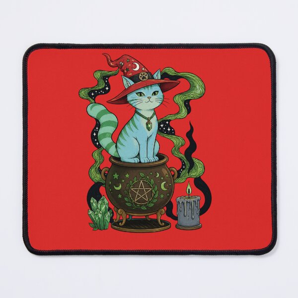 Item preview, Mystic Tabby: Witchy Cat in Cauldron with Arcane Magic designed and sold by 63Hotpeppers.