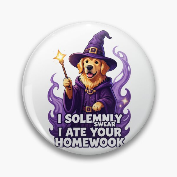 Item preview, I Solemnly Swear I Ate Your Homework - Wizard Dog designed and sold by GoldenPaw Society.