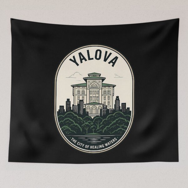 Item preview, Yalova Turkey Healing Waters Vintage Travel Emblem designed and sold by k3rstman1.