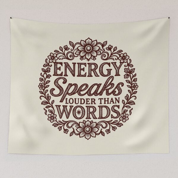 Item preview, Energy Speaks Louder Rustic Letterpress designed and sold by TrinovaCreates.