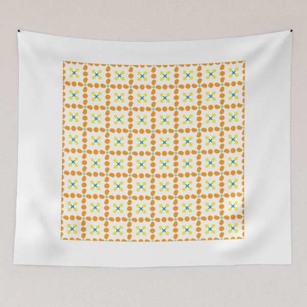 Item preview, Seamless Geometric Floral Pattern in Warm Orange and Green designed and sold by Nicha Studio.