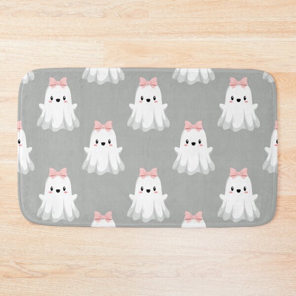 Item preview, Happy Cute Ghost Pattern With Sweet Pink Bow Charm designed and sold by EL-Lebedenko.
