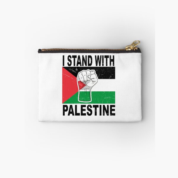 Item preview, I Stand With Palestine Flag Fist Retro Grunge Sticker designed and sold by topprinting.