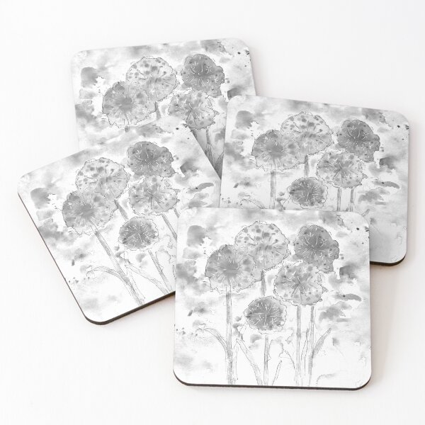Item preview, Monochrome Floral Flower Art Print designed and sold by JHadfieldArt.