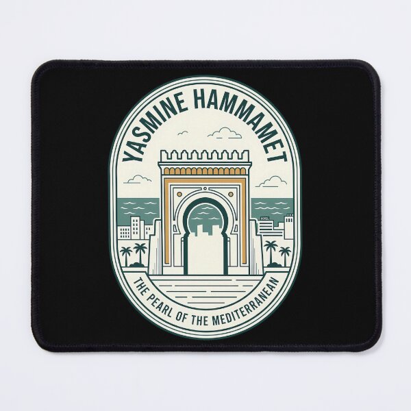 Item preview, Yasmine Hammamet Tunisia Vintage Travel Emblem designed and sold by k3rstman1.