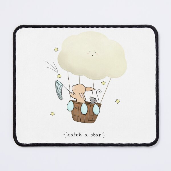 Item preview, Cute Woodland Animals Hot Air Balloon Illustration designed and sold by Mypixieart.
