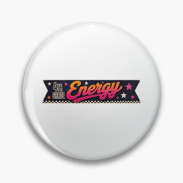 Item preview, Retro 4th Grade Energy Vintage Checkerboard Teacher Badge Sticker designed and sold by FestivityFinds.