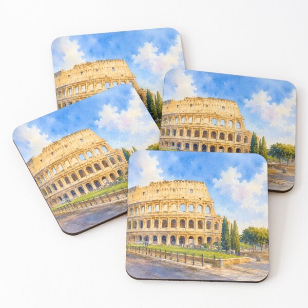 Item preview, Watercolor of the Colosseum designed and sold by SlapThat.