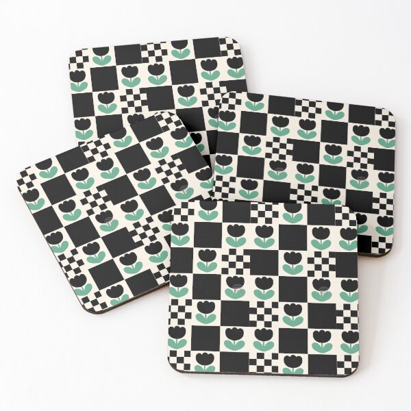 Item preview, Scandinavian Checkerboard Tulip Pattern designed and sold by Vexo P.