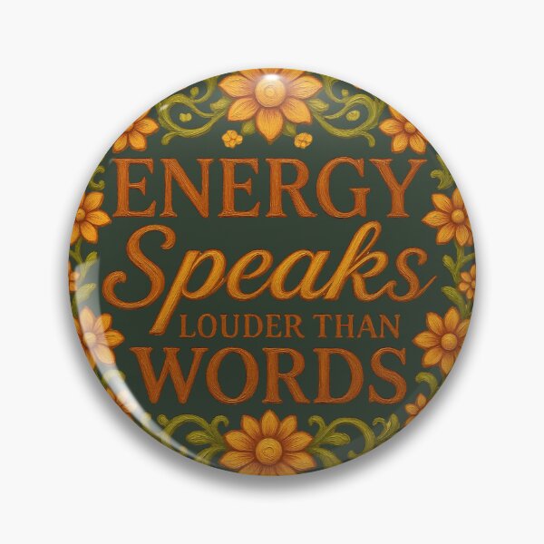 Item preview, Energy Speaks Louder Marigold Typography designed and sold by TrinovaCreates.