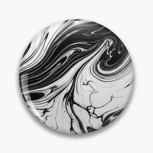Item preview, Liquid Abstract in Black and White — Modern Marble Art designed and sold by SeamPix.