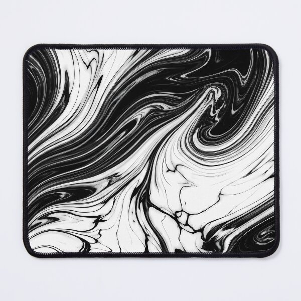Item preview, Liquid Abstract in Black and White — Modern Marble Art designed and sold by SeamPix.