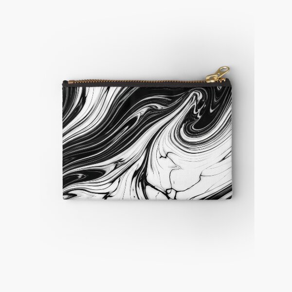 Item preview, Liquid Abstract in Black and White — Modern Marble Art designed and sold by SeamPix.
