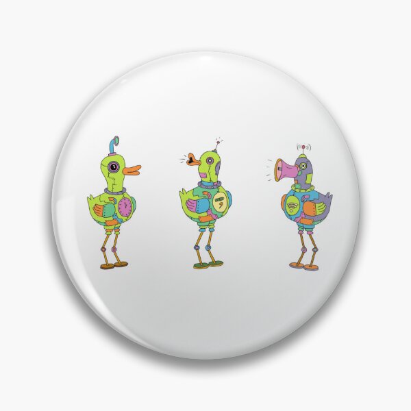 Item preview, Cute Cybernetic Robot Ducks Steampunk Cartoon Vector Art designed and sold by Potattoo.