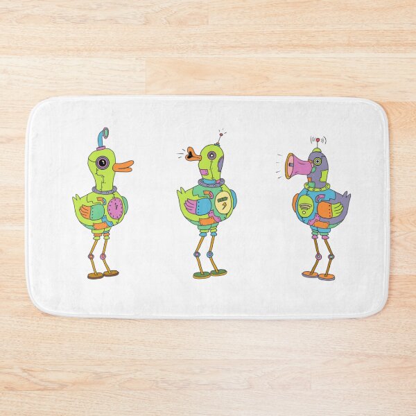 Item preview, Cute Cybernetic Robot Ducks Steampunk Cartoon Vector Art designed and sold by Potattoo.