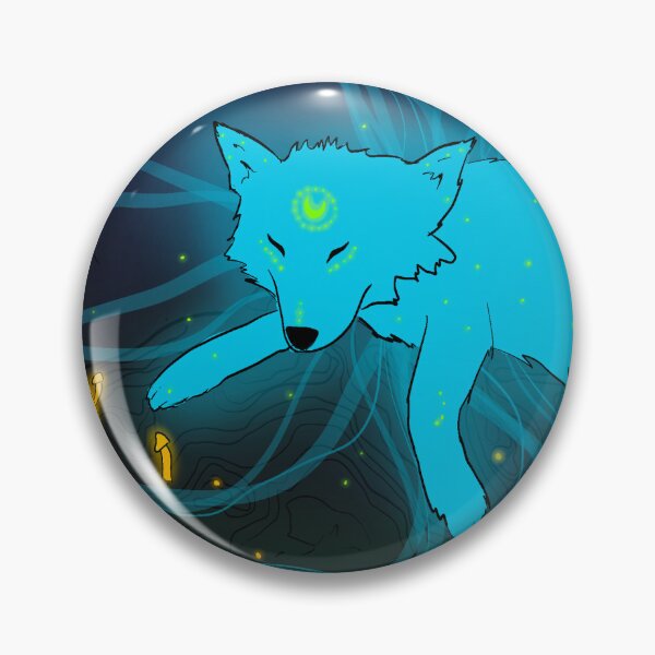 Item preview, Glowing Spirit Fox in Enchanted Forest | Mystical Fantasy Wolf Art designed and sold by Mypixieart.