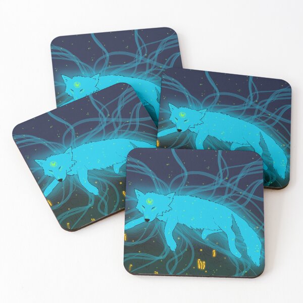 Item preview, Glowing Spirit Fox in Enchanted Forest | Mystical Fantasy Wolf Art designed and sold by Mypixieart.