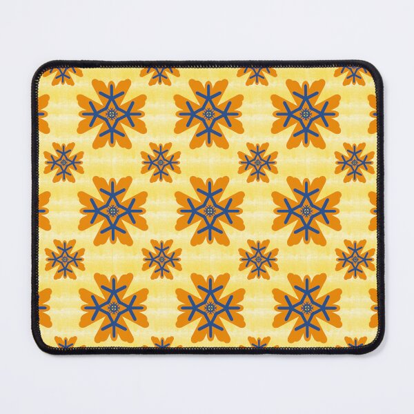 Item preview, Yellow Geometric Floral Star Seamless Pattern designed and sold by Nicha Studio.