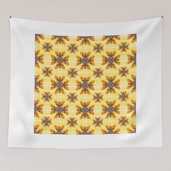 Item preview, Yellow Geometric Floral Star Seamless Pattern designed and sold by Nicha Studio.