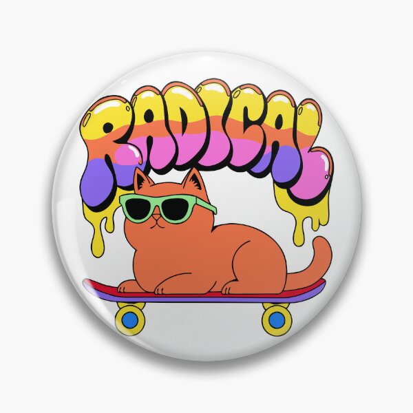 Item preview, Radical Skate Cat: Retro Pop-Art Graphic designed and sold by VibeVaultWear.