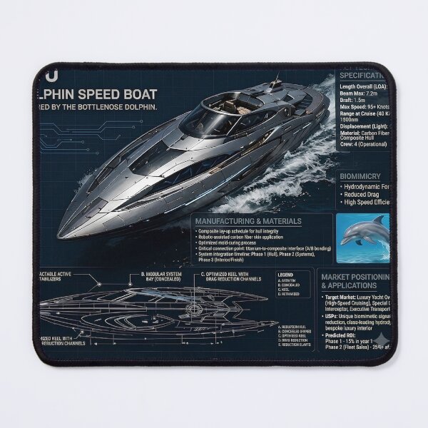 Item preview, Dolphin Speed Boat – Biomimetic Ocean Runner designed and sold by FabricaD.