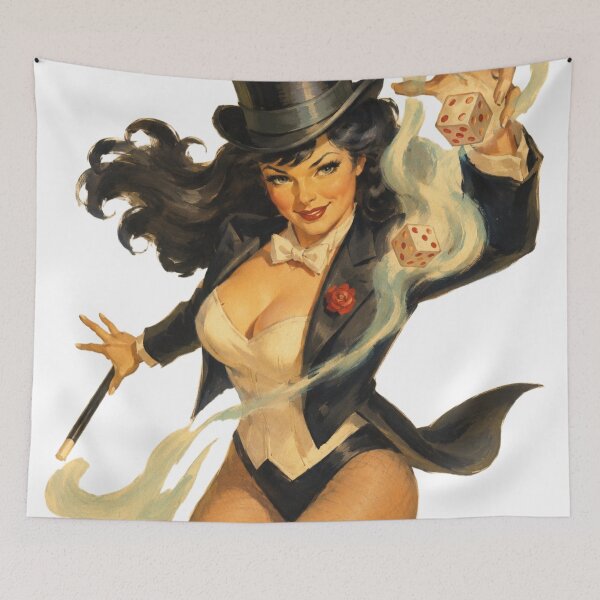 Item preview, Enchantress Magician Pin Up | Vintage Magic Girl | Retro Fantasy Pinup Art designed and sold by Cosplayvintage.