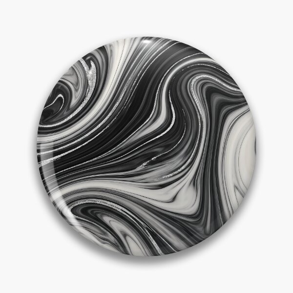 Item preview, Liquid Abstract in Black and Silver — Elegant Marble Art designed and sold by SeamPix.
