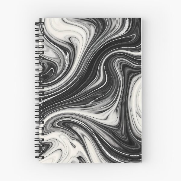 Item preview, Liquid Abstract in Black and Silver — Elegant Marble Art designed and sold by SeamPix.