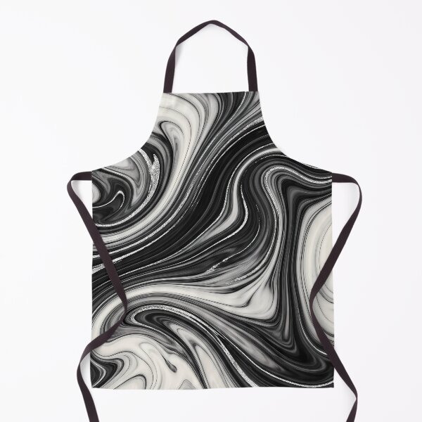 Item preview, Liquid Abstract in Black and Silver — Elegant Marble Art designed and sold by SeamPix.